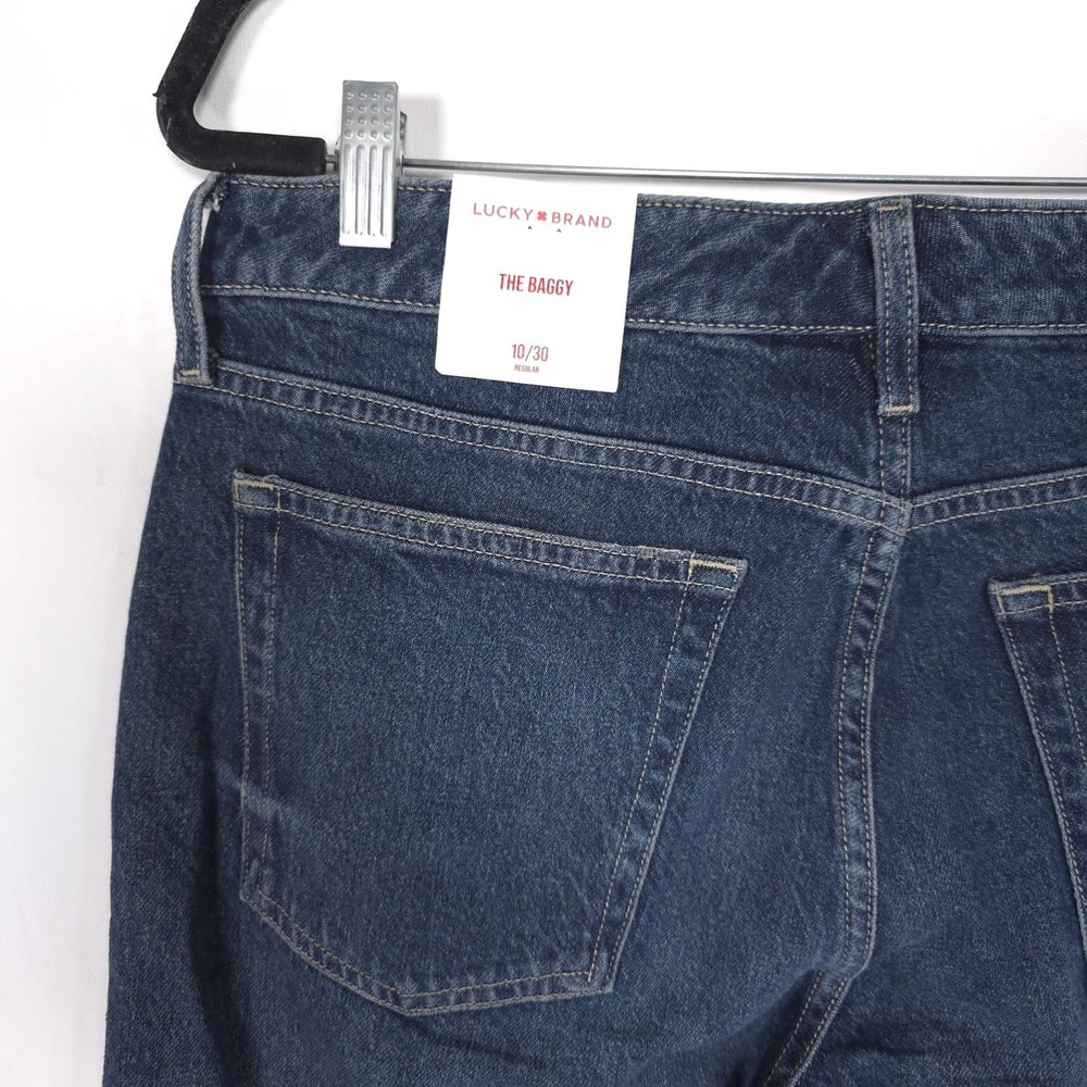 LUCKY & BRAND Womens New Jeans THE BAGGY 10/30R Rhinestone Comfort Blue - Picture 12 of 16